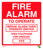 Fire Alarm Operation Dial 111